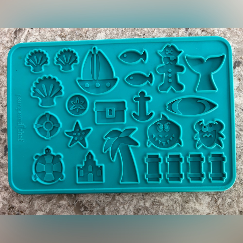 Pampered Chef Teal Silicone Mold